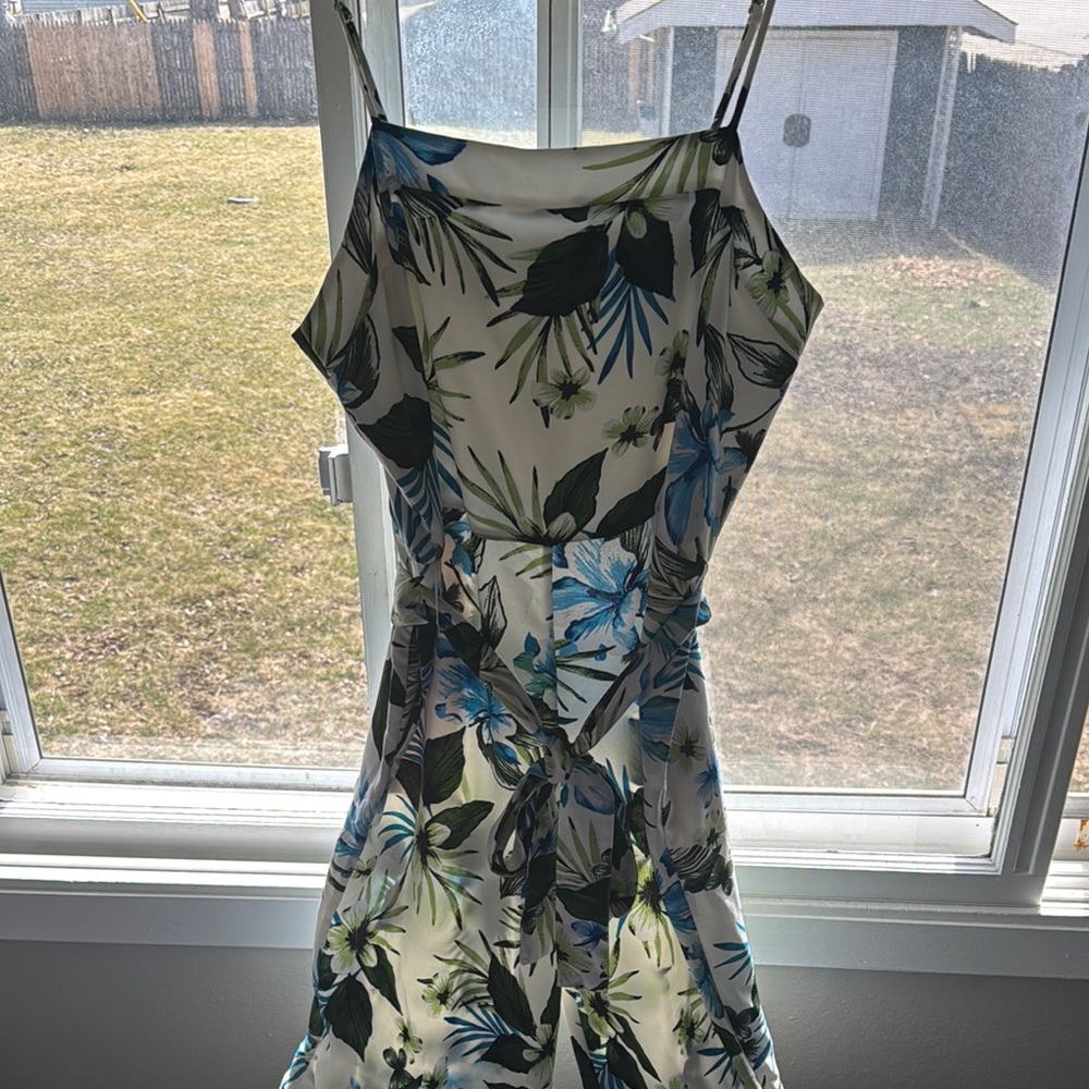 Floral Pantsuit - Green and Blue